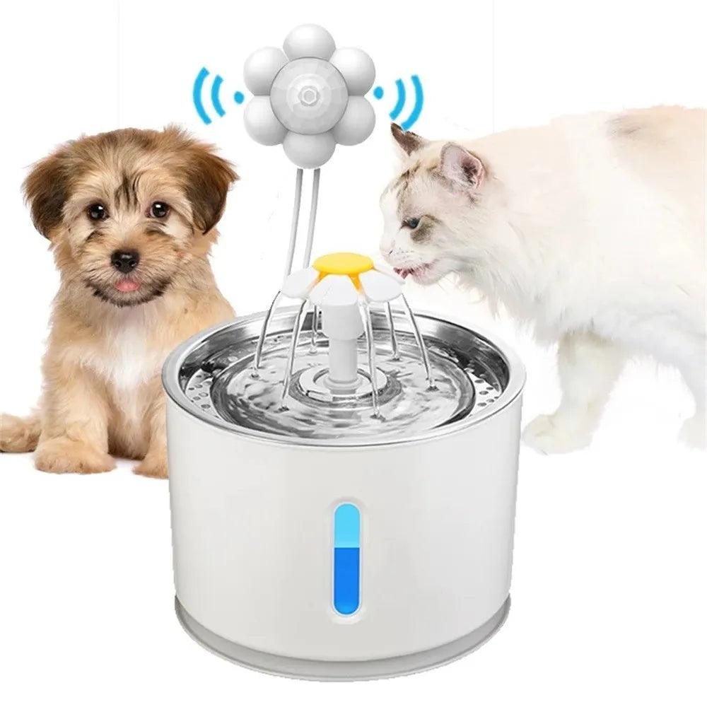 Sensor de movimento dispensador de filtro de fonte de água para cães e gatos - Beca e Zack